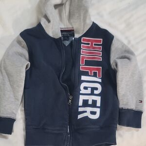 Tommy Hilfiger Kids Navy and Gray Hoodie